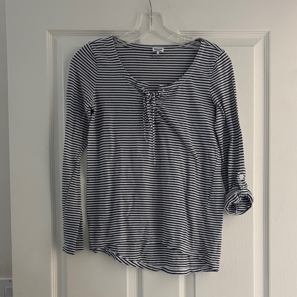 Splendid Striped Navy and White Women's Top Sz XS